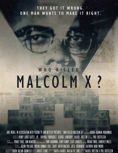 Plakat filmu ?Kto zabił Malcolma X?