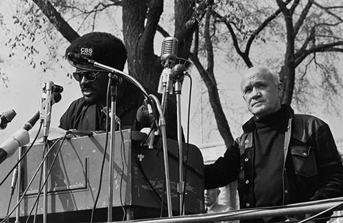 Jean Genet na wiecu Czarnych Panter.