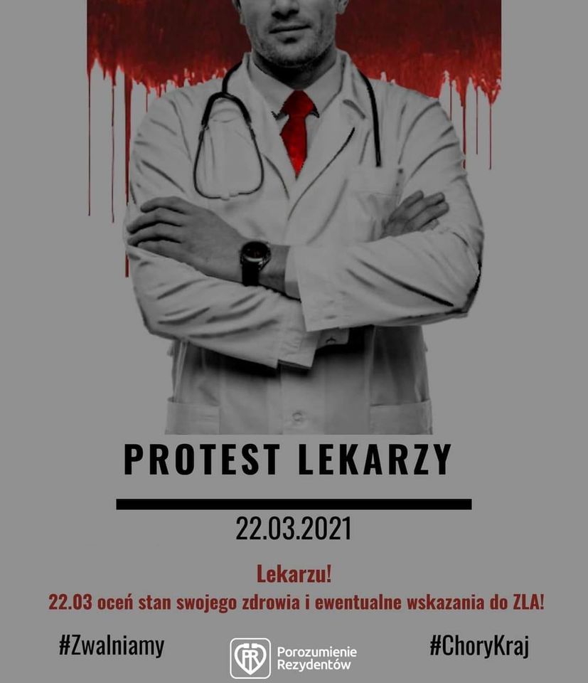 Plakat: Prtoest lekarzy