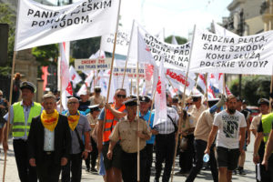 06.08.18 Kraków. Protest pracowników Wód Polskich.