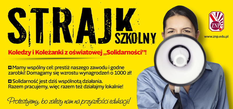 Plakat strajkowy ZNP