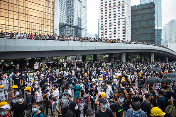 Masowy protest w Hongkongu