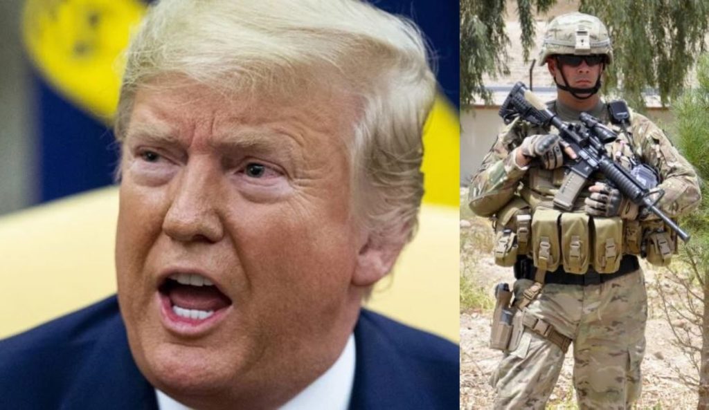 Donald Trump i żołnierz