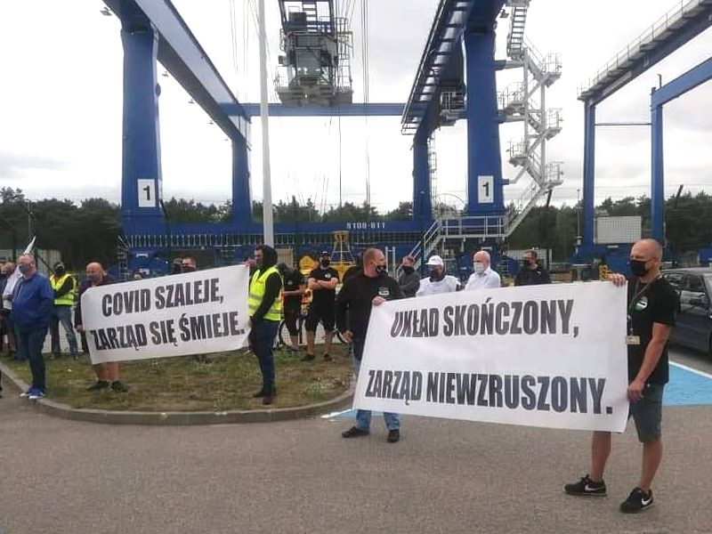 04.09.20 Protest pracowników DCT Gdańsk S.A.