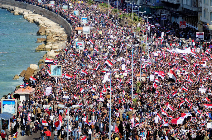 11.02.2011 Aleksandria. Mubarak obalony.