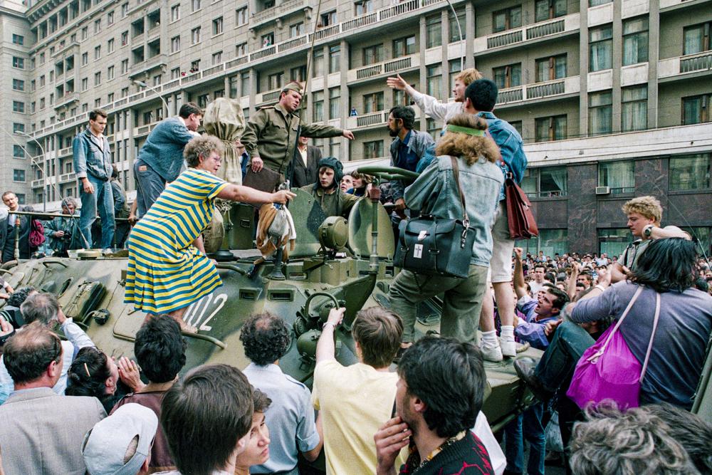 Moskwa, sierpień 1991 r. – w trakcie nieudanego puczu.