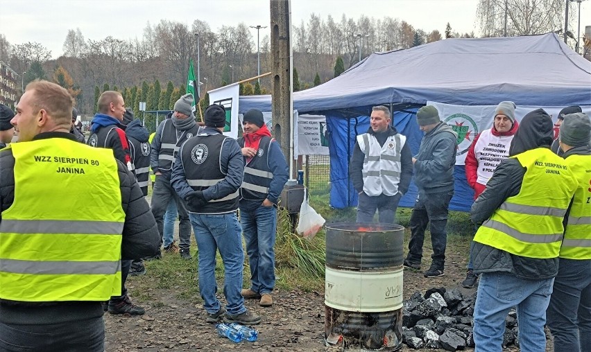 Protest górników ZG Janina