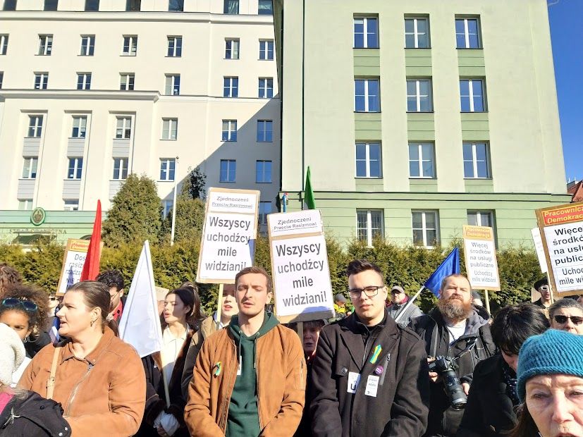 19.03.22 Warszawa. Demonstracja w Międzynarodowym Dniu Walki z Rasizmem.