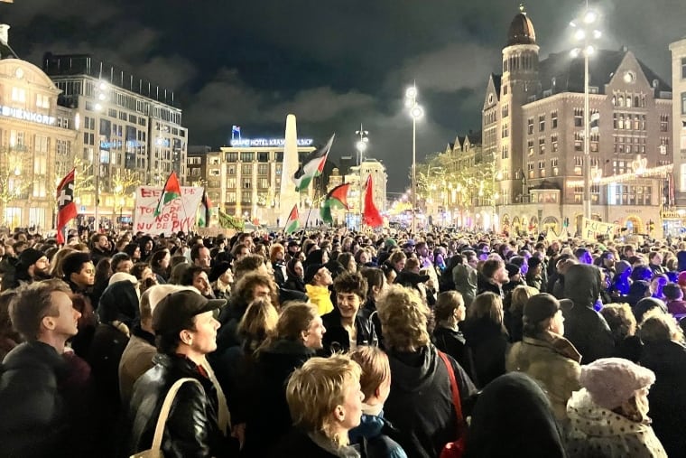 23.11.23 Amsterdam. Demonstracja przeciwko Wildersowi.