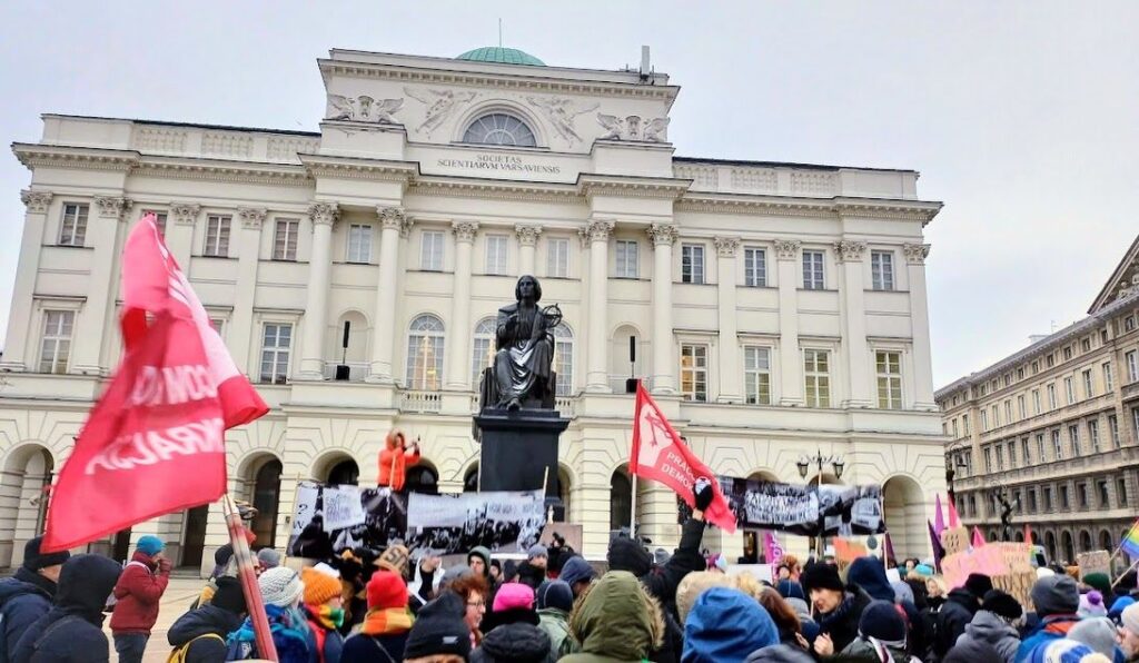 07.01.24 Warszawa. Demonstracja: „Aborcja – ostatni dzwonek”.