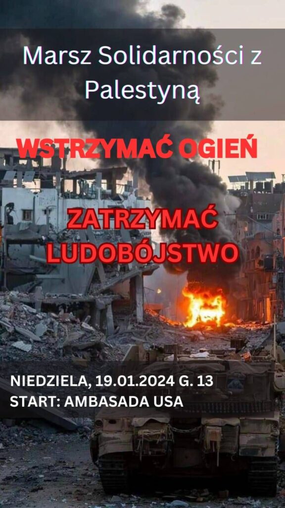 Nadchodząca demonstracja solidarności z Palestyną. Przyjdź ze znajomymi!