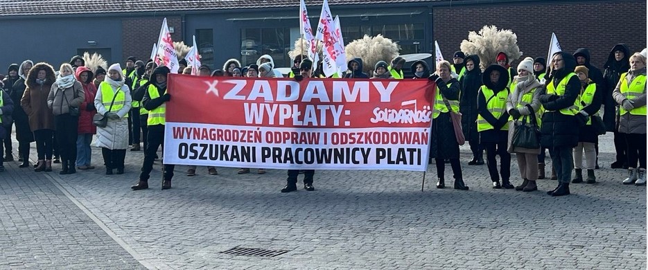 12 lutego przed zakładem Plati Polska w Górkach, koło Kwidzyna, odbyła się 