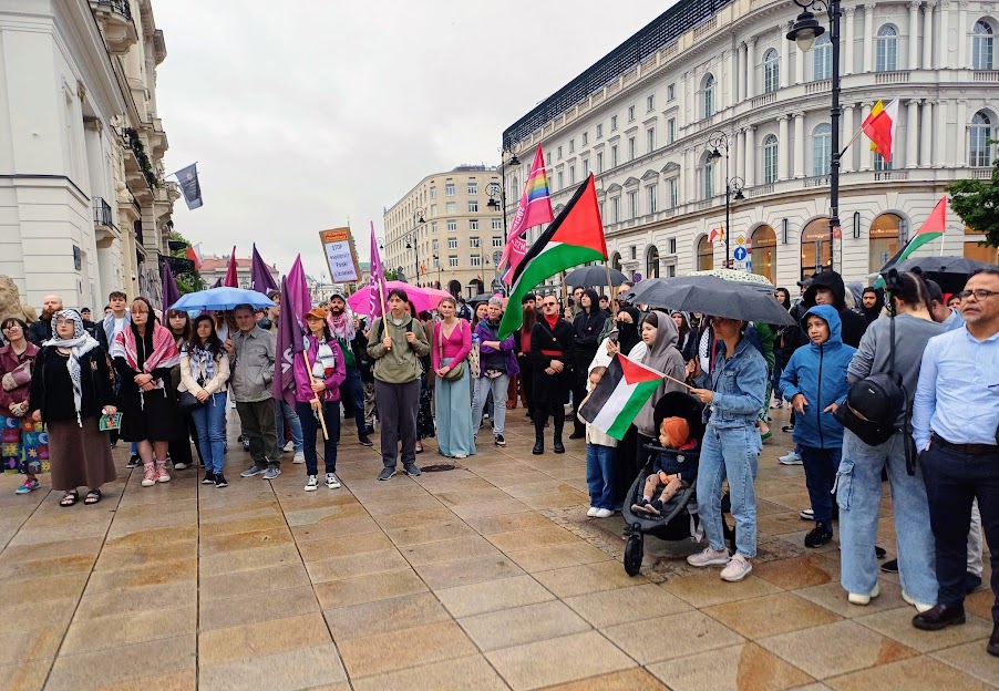 30.05.25 Pałac Prezydencki. Warszawa. Demonstracja: DOŚĆ MILCZENIA O LUDOBÓJSTWIE W STREFIE GAZY!