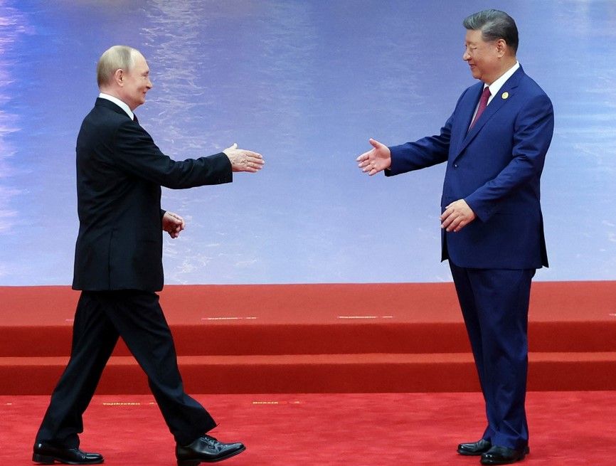 31.08.25 Tianjin, Chiny. Putin i Xi Jinping.