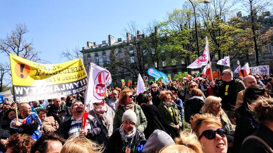 23.04.2019 Warszawa. Strajk ZNP, który zakończył się przedwcześnie.