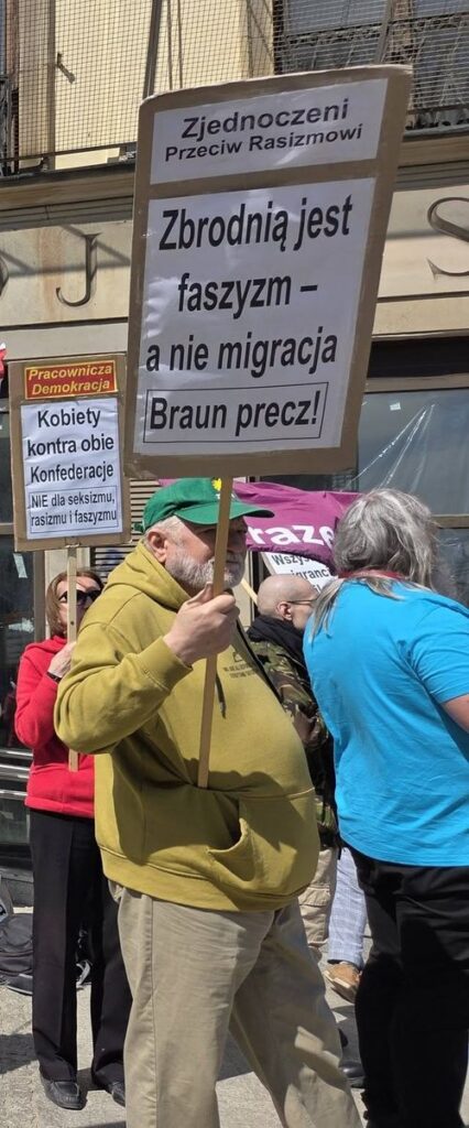 25.04.26 Warszawa. Protest koalicji Zjednoczeni Przeciw Rasizmowi 