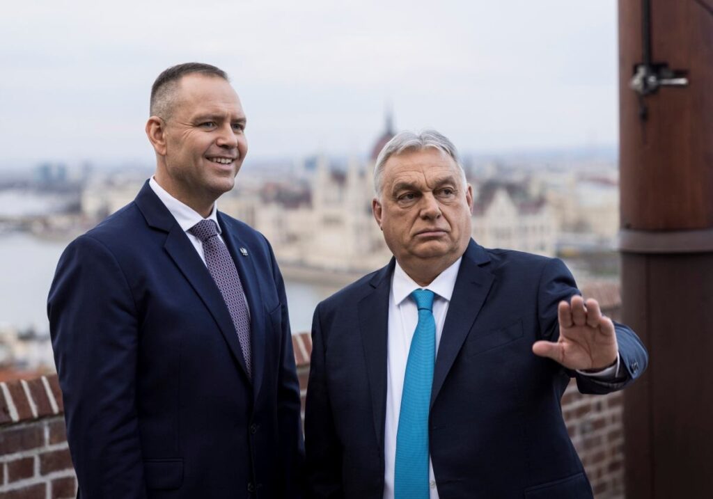 23.03.26 Budapeszt. Karol Nawrocki wspierający kampanię wyborczą Orbána.